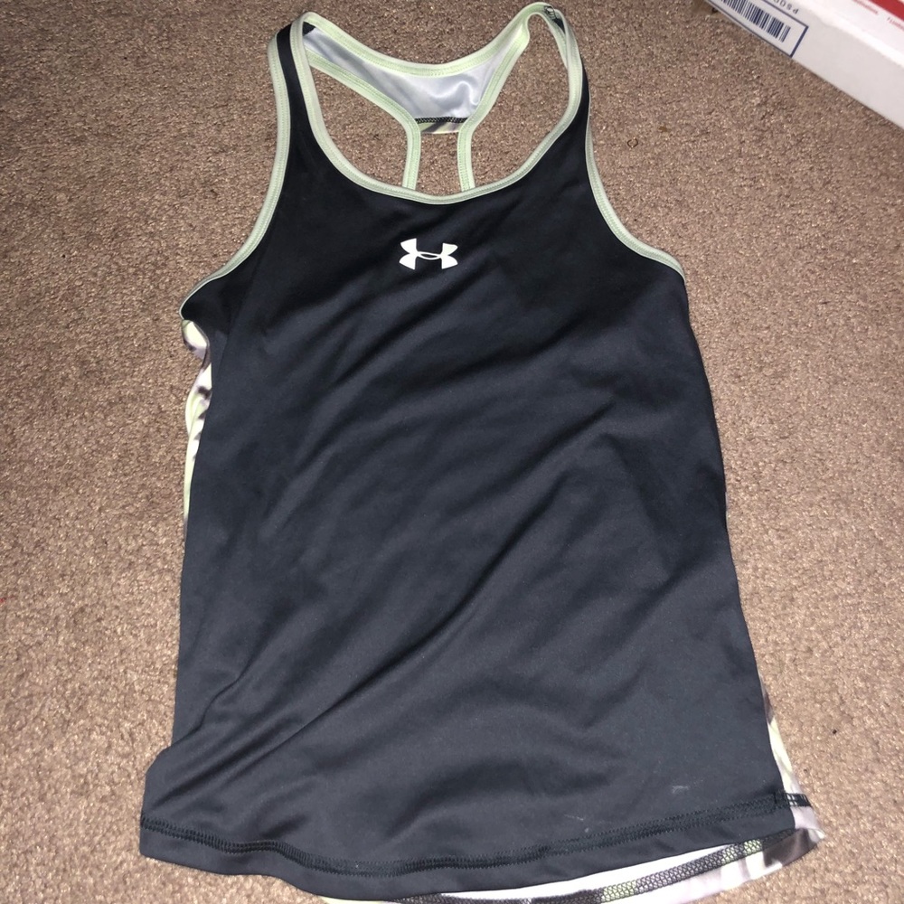 Under Armour Grey and mint racer back tank